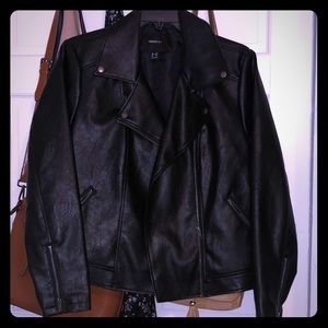 Black leather jacket
